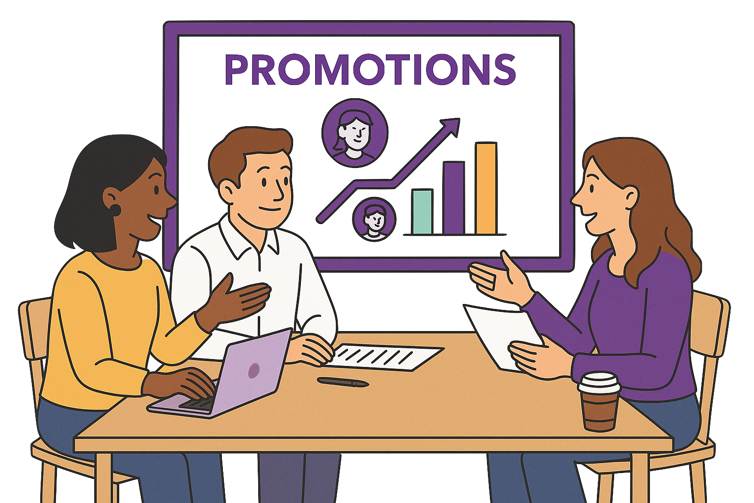 Company dashboard showing promotion metrics